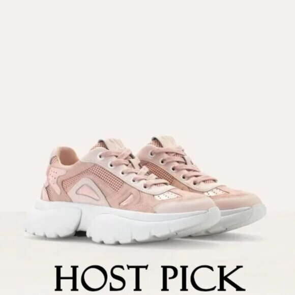 NWOT Maje chunky sole pink leather sneakers, 40 - Picture 2 of 14